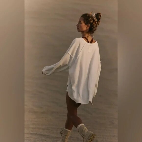 NWT Free People One to Beat pullover Ivory size- LARGE - Picture 3 of 5